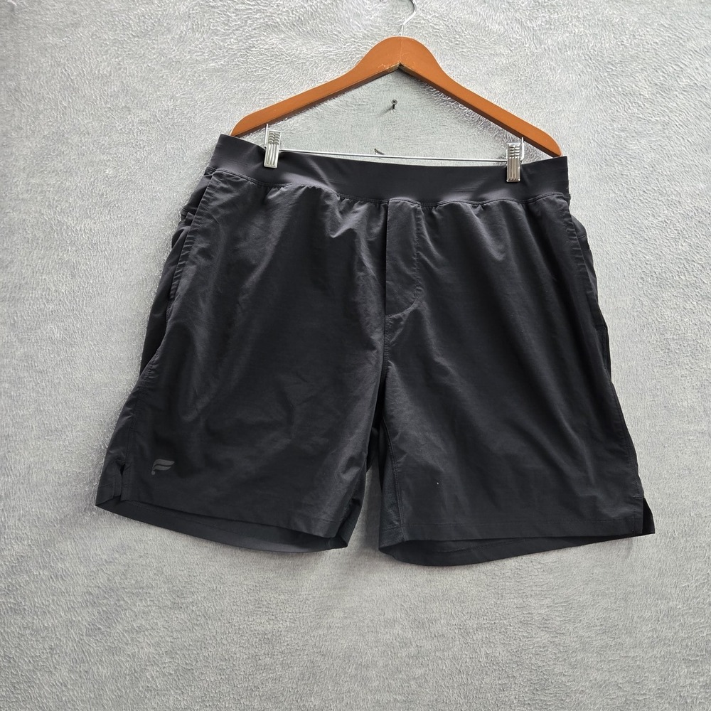 Fabletics Men Activewear Shorts XXL Black Run Gym Athletic 3" Inseam Logo